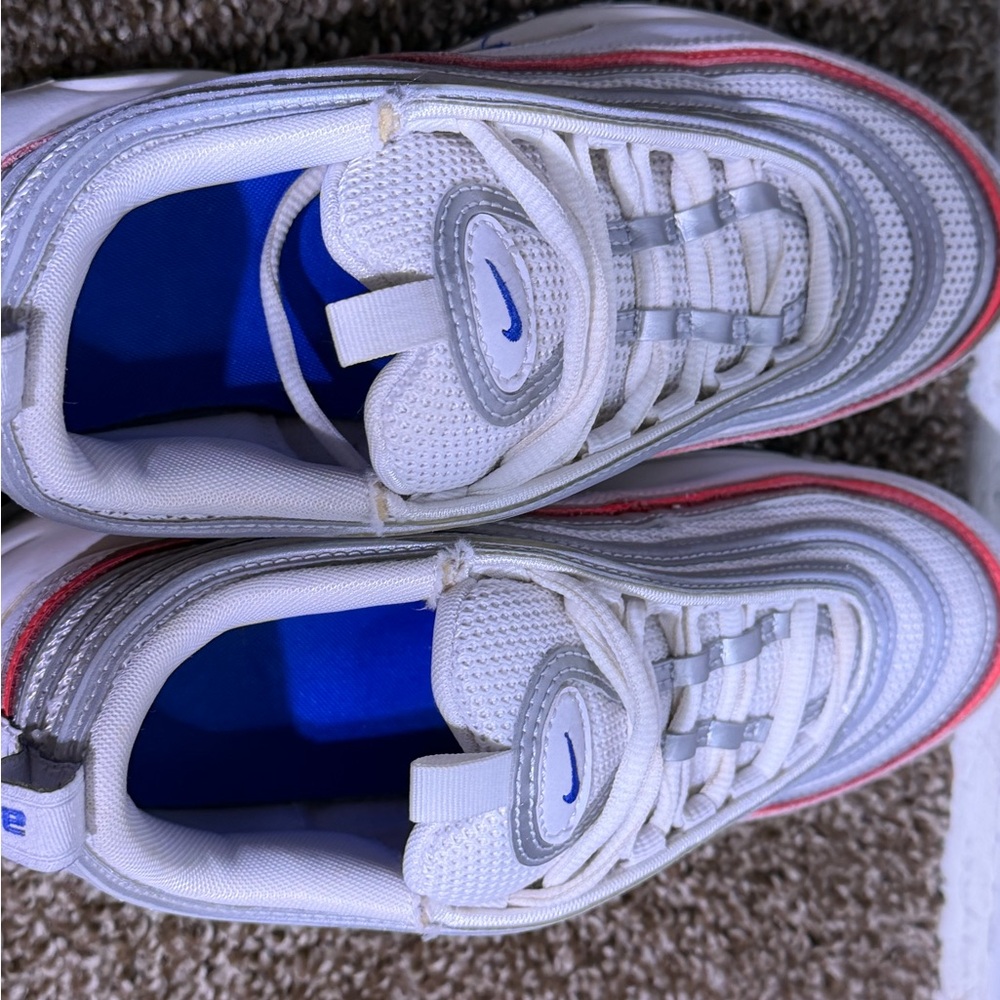 Nike Air Max 97 Essential Flash Crimson Silver Women's 7.5 CZ6087-101 White - Picture 5 of 7
